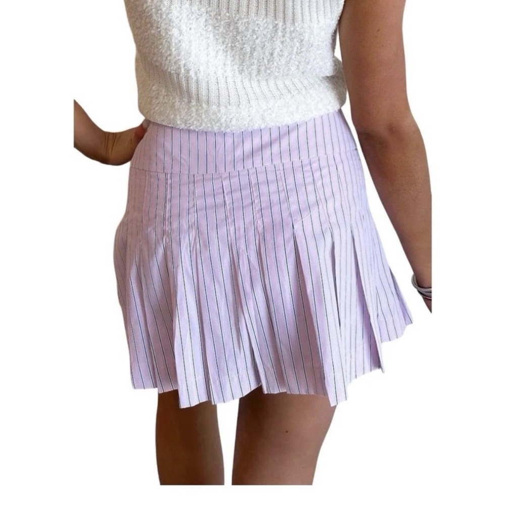 NWT Free People NIA Pink Stripe Skort Medium / Large - Picture 2 of 10